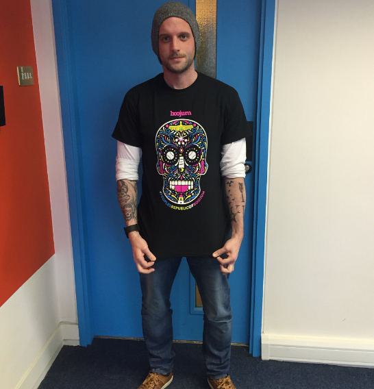 Boojum t-shirt modelled by Paul Wade, Fuzion Design