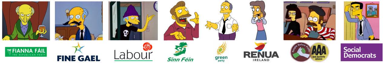 Simpsons - Irish Political Parties