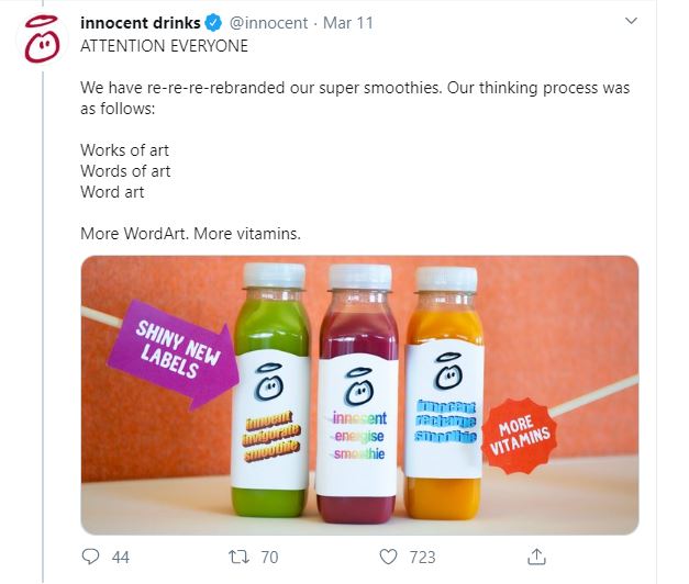 Innocent rebranding